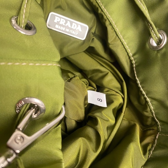 PRADA TESSUTO NYLON MINI DRAWSTRING BAG WITH CROSSBODY CHAIN - Picture 9 of 15